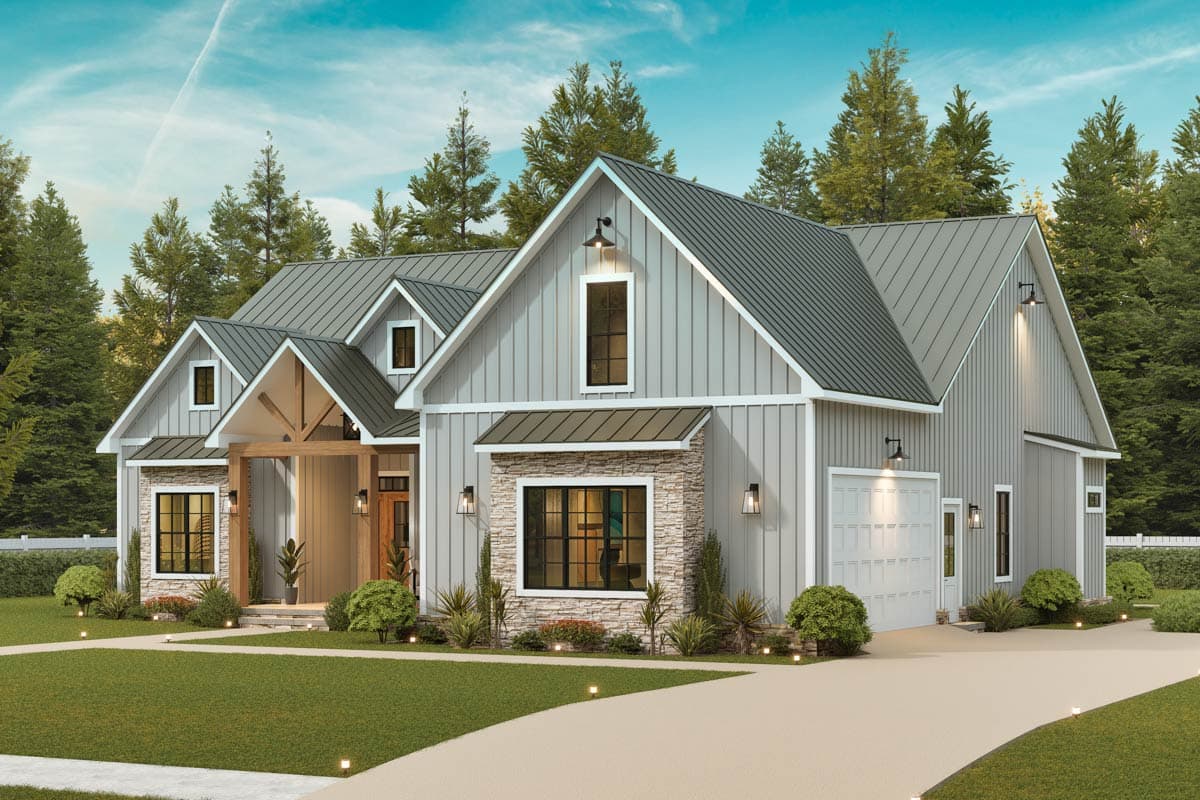 Plan 25940GE: 3-Bedroom Modern Farmhouse House Plan with 1st-Floor Master and Bonus Room - Image #9 - Country, Farmhouse, Modern Farmhouse