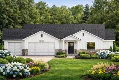 Craftsman Ranch House Plan with 3 Bedrooms and 3-Car Garage