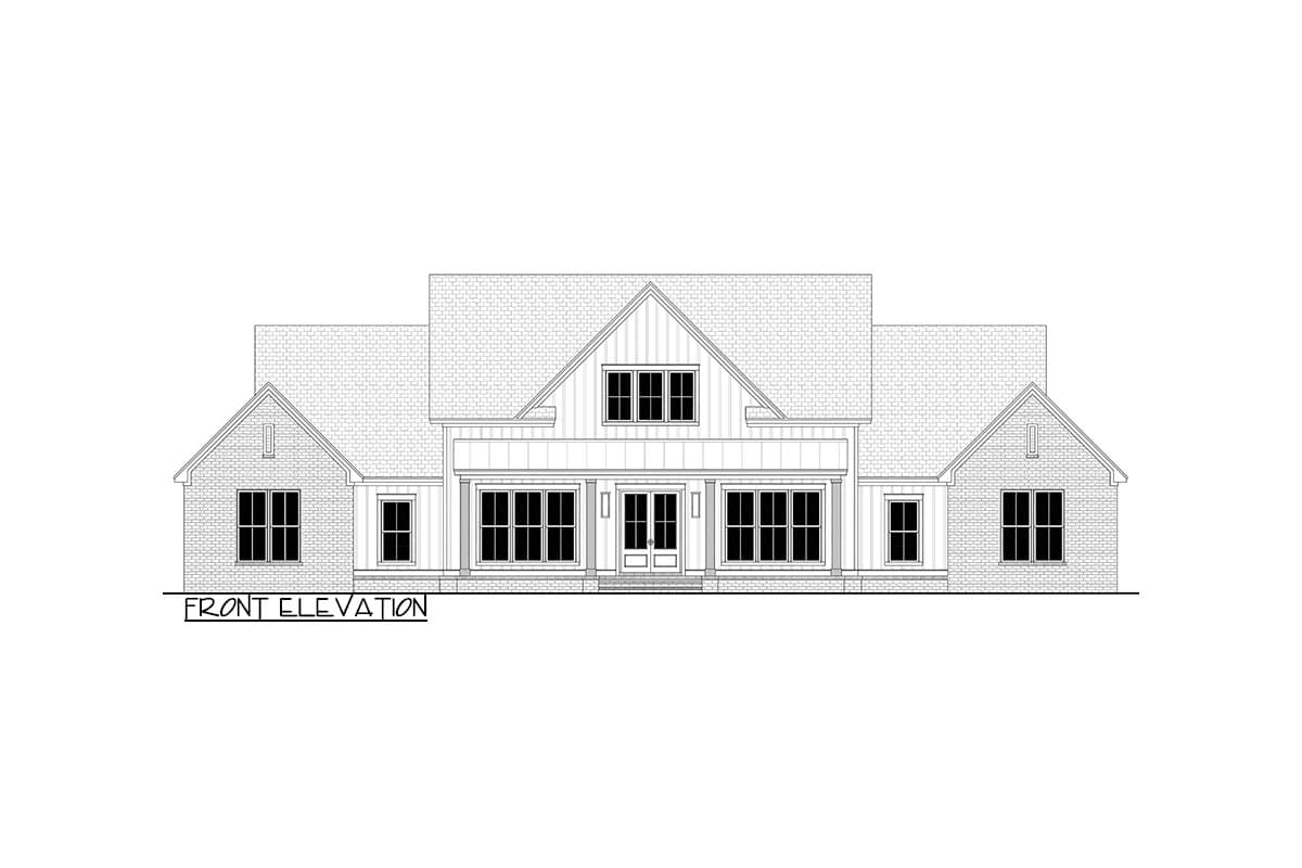 Plan 52029HZ: 4-Bed Modern Farmhouse Plan with Home Office and Outdoor Kitchen - Image #9 - Country, Farmhouse, Modern Farmhouse, New American