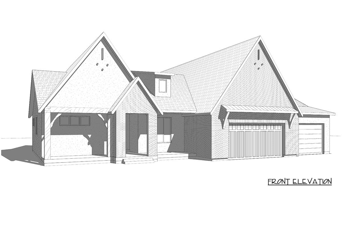 Plan 910140WHD: Elegant Modern European House Plan: 5 Bedrooms, 3-Car Garage - Image #2 - European, Modern