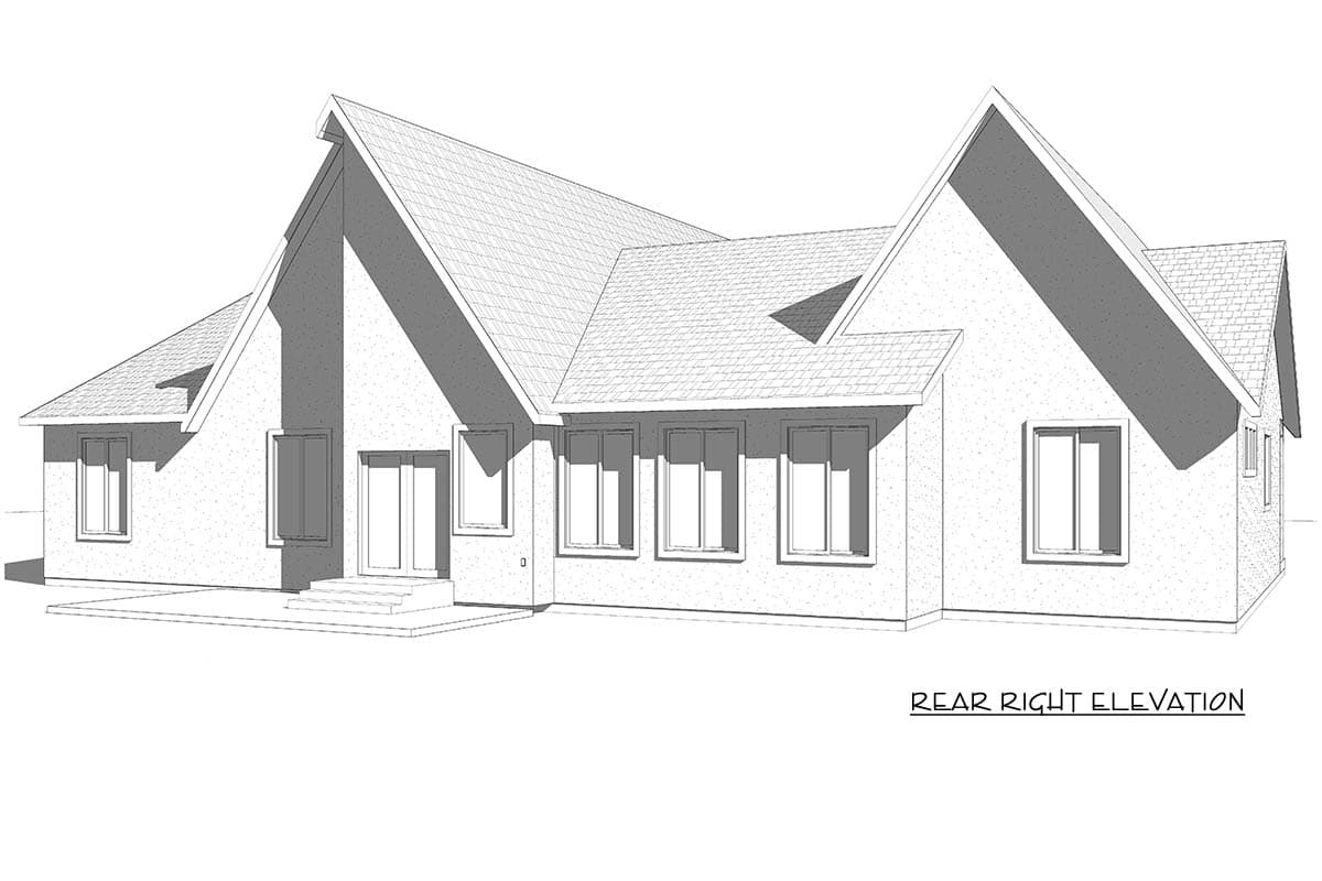 Plan 910140WHD: Elegant Modern European House Plan: 5 Bedrooms, 3-Car Garage - Image #5 - European, Modern