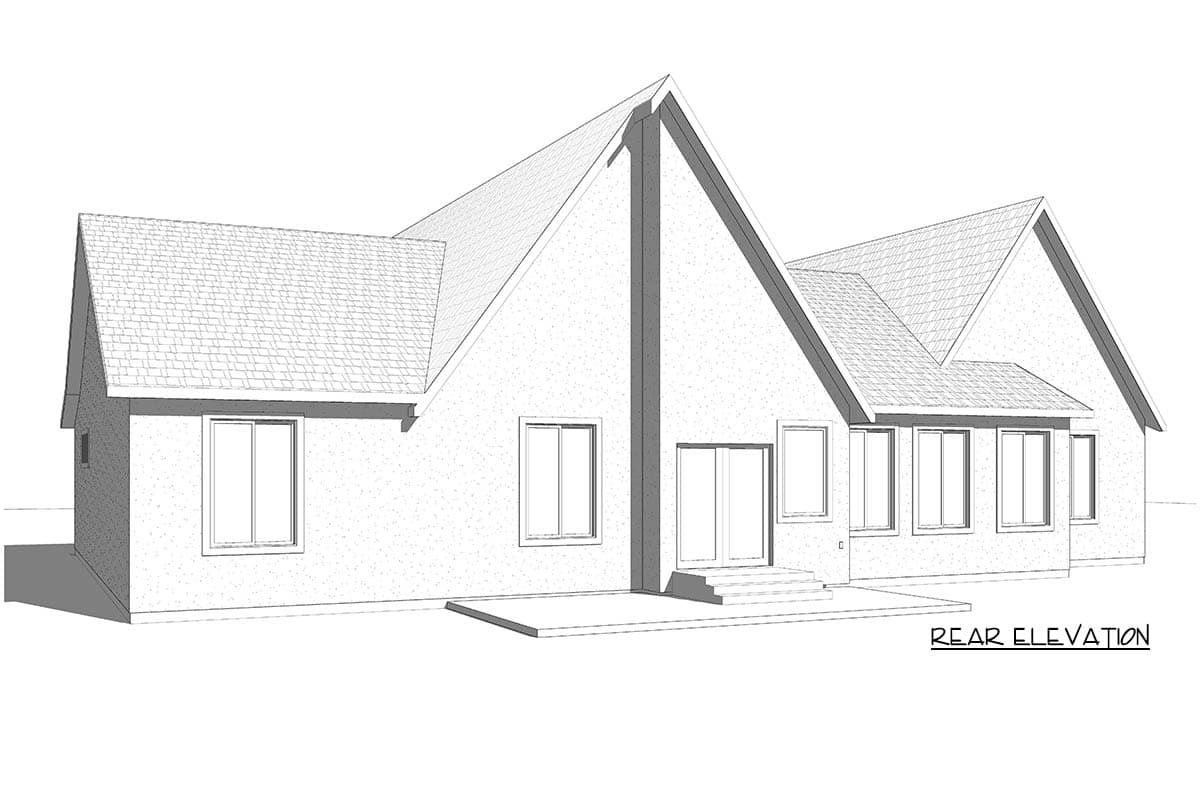 Plan 910140WHD: Elegant Modern European House Plan: 5 Bedrooms, 3-Car Garage - Image #4 - European, Modern