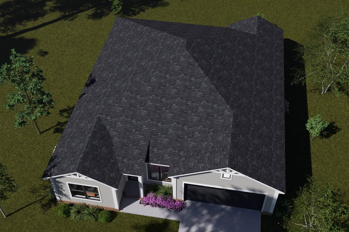 Plan 52517WM: Three-Bedroom Modern Country Ranch House Plan with Private Master Suite - Image #6 - Country, Ranch, Traditional