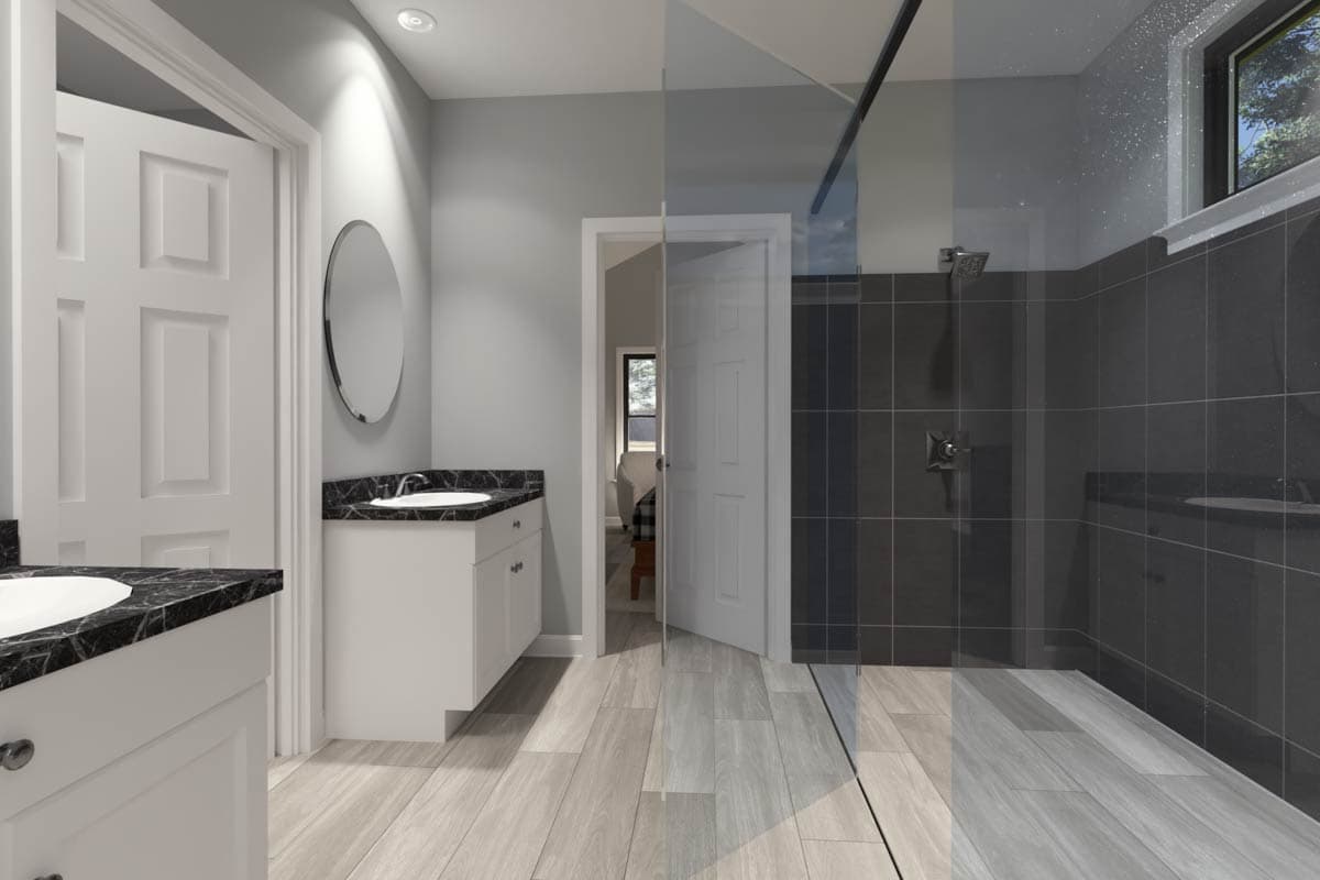 Plan 52517WM: Three-Bedroom Modern Country Ranch House Plan with Private Master Suite - Image #12 - Country, Ranch, Traditional