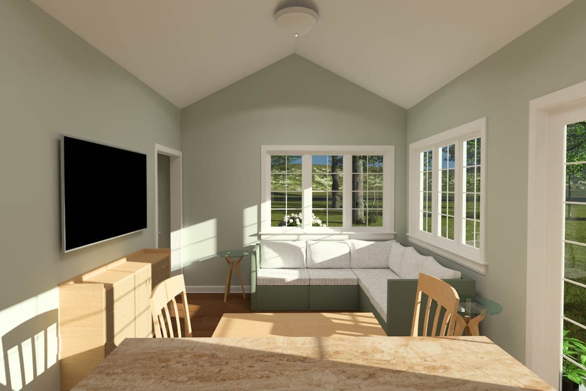 Plan 52519WM: Efficient 448 Square Foot One-Bedroom Traditional Cottage House Plan - Image #10 - Cottage, Traditional