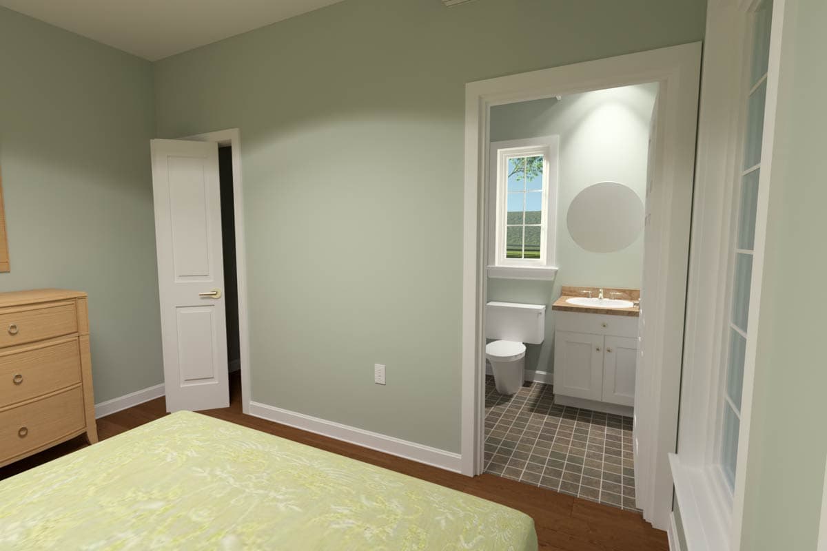 Plan 52519WM: Efficient 448 Square Foot One-Bedroom Traditional Cottage House Plan - Image #11 - Cottage, Traditional