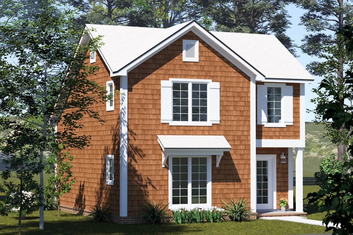 Plan 52520WM: Traditional 2-Bedroom House Plan with Dual Master Suites and Loft - Image #6 - Traditional