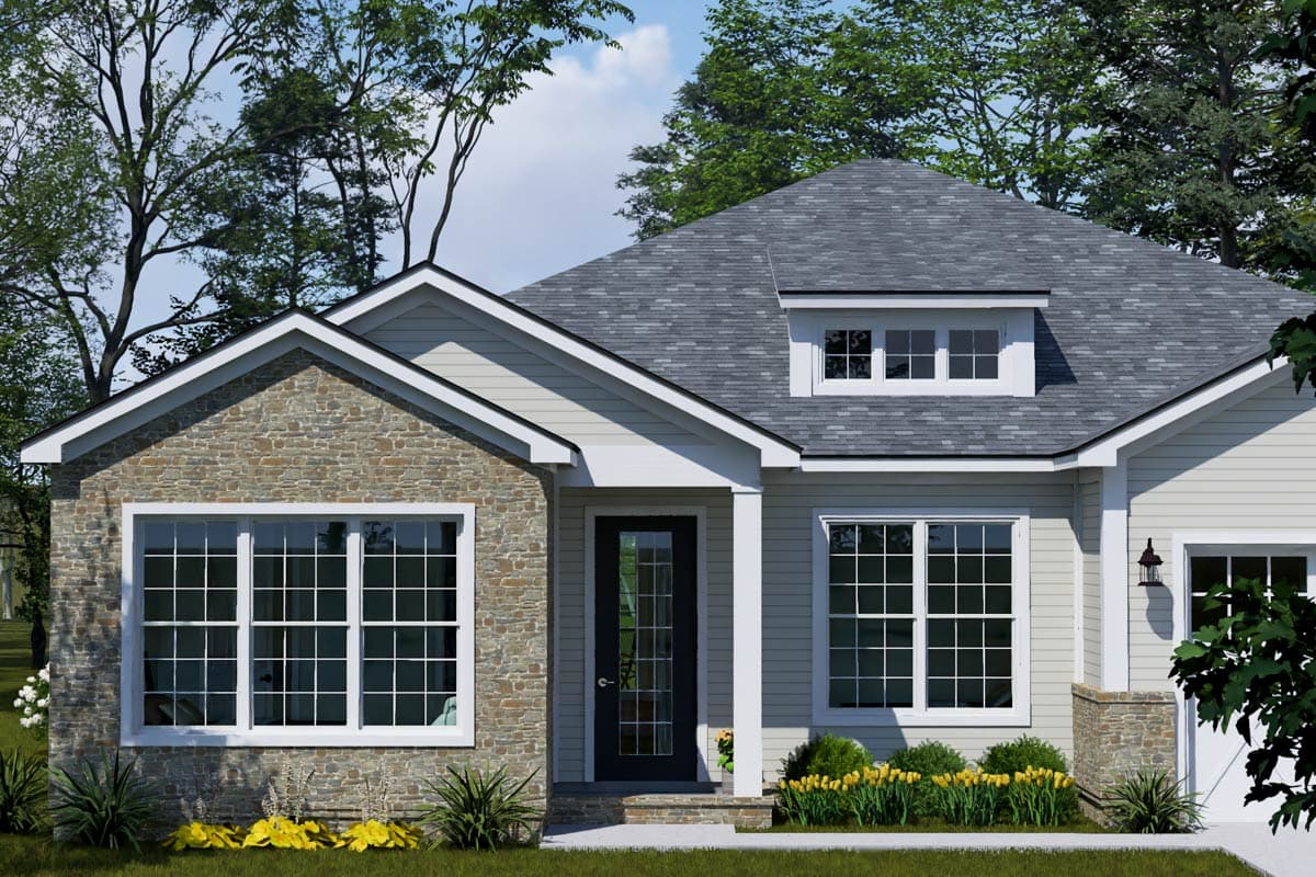 Plan 52521WM: Charming Ranch House Plan with 3-Car Garage - Image #6 - Cottage, Craftsman, Transitional