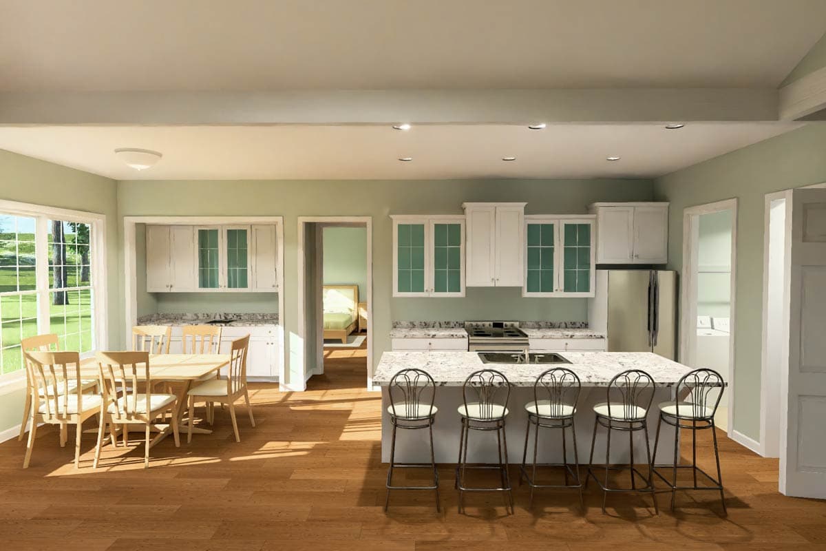 Plan 52521WM: Charming Ranch House Plan with 3-Car Garage - Image #9 - Cottage, Craftsman, Transitional