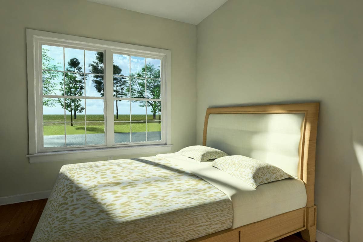 Plan 52522WM: Two-Bedroom Cottage Duplex House Plan with Open Living - Image #10 - Cottage, Traditional