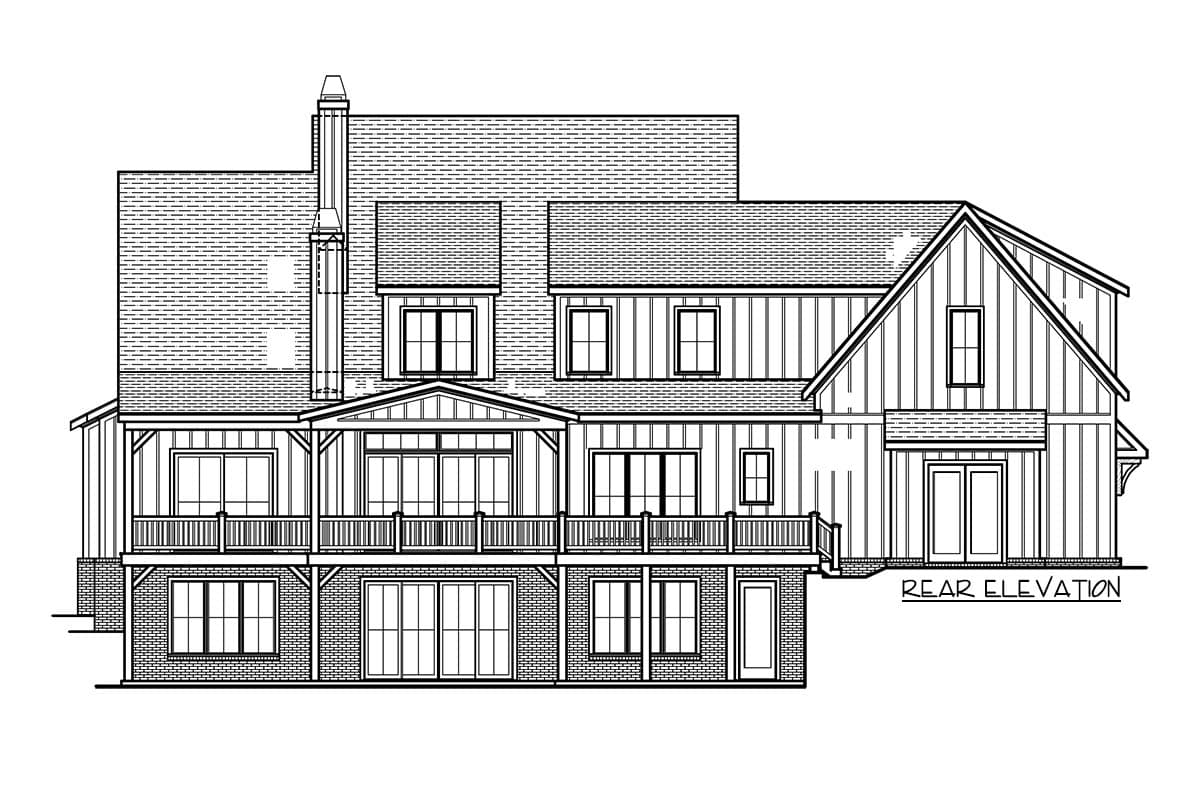 Plan 710447BTZ: Transitional Modern Farmhouse House Plan with Two-Story Great Room - Image #23 - Modern Farmhouse, Southern Traditional, Traditional, Transitional