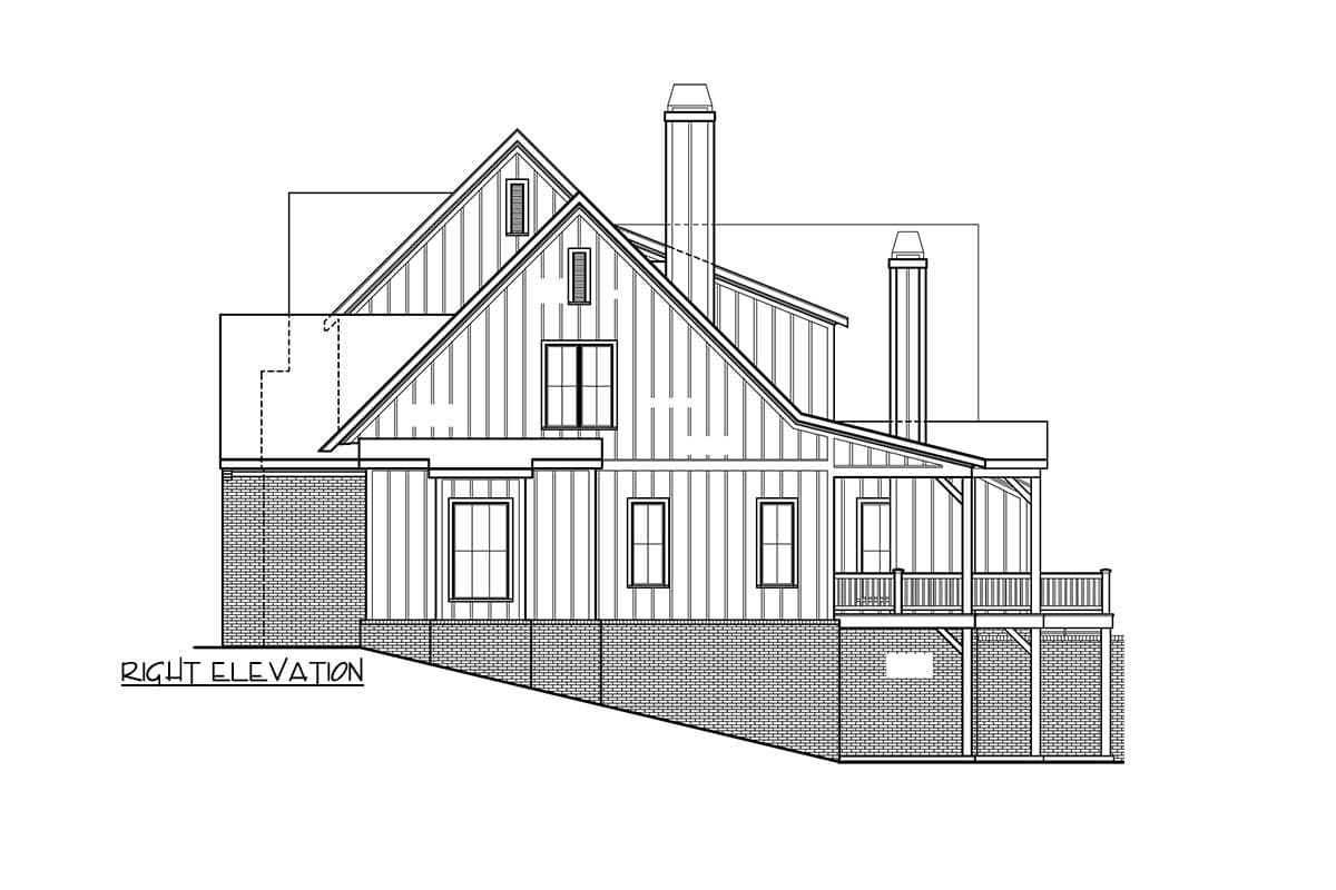Plan 710447BTZ: Transitional Modern Farmhouse House Plan with Two-Story Great Room - Image #24 - Modern Farmhouse, Southern Traditional, Traditional, Transitional