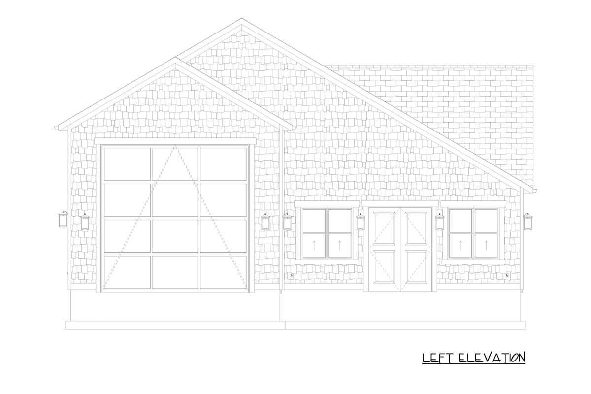 Plan 61728UT: Spacious Craftsman Garage Plan with RV Bay and Multiple Car Options - Image #10 - Craftsman, Shingle