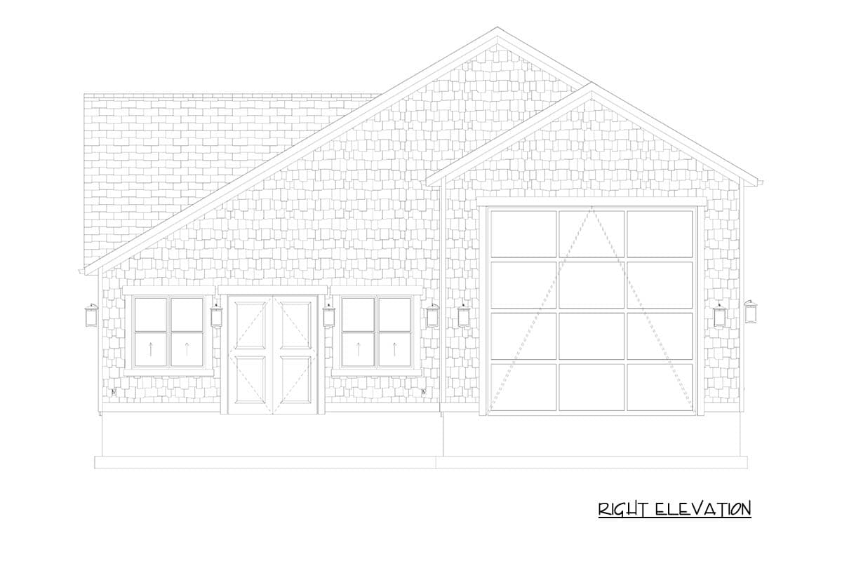 Plan 61728UT: Spacious Craftsman Garage Plan with RV Bay and Multiple Car Options - Image #12 - Craftsman, Shingle