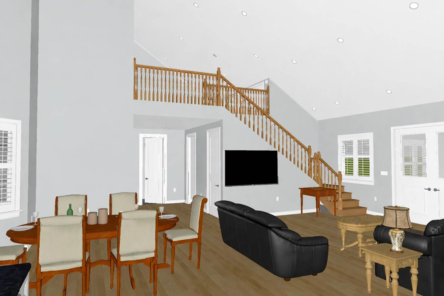 Plan 61729UT: 2 Bedroom Craftsman House Plan with Wrap Around Porch and Vaulted Great Room - Image #13 - Craftsman, Traditional