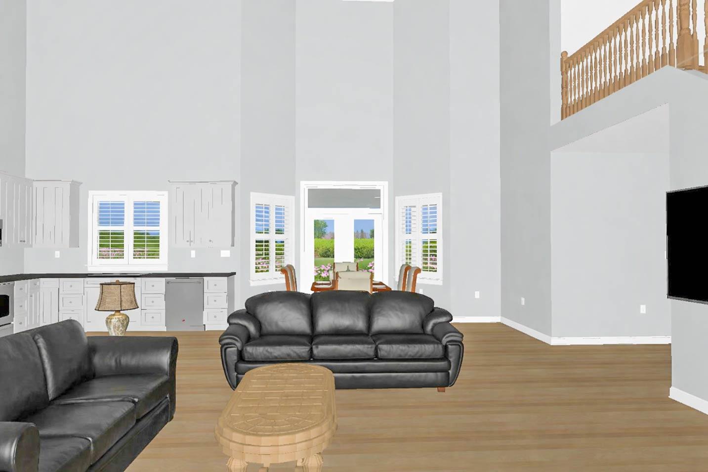 Plan 61729UT: 2 Bedroom Craftsman House Plan with Wrap Around Porch and Vaulted Great Room - Image #11 - Craftsman, Traditional