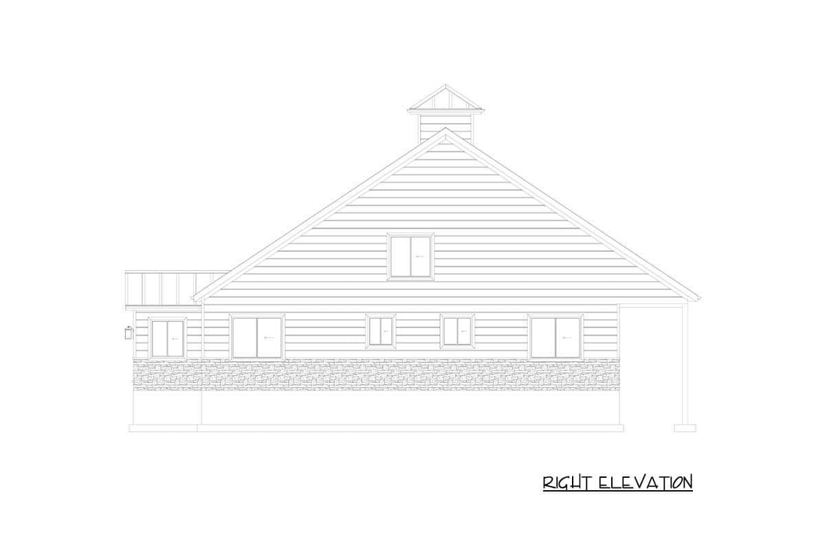 Plan 61729UT: 2 Bedroom Craftsman House Plan with Wrap Around Porch and Vaulted Great Room - Image #14 - Craftsman, Traditional