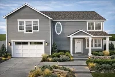 Traditional House Plan with Three Bedrooms and a Two-Story Great Room