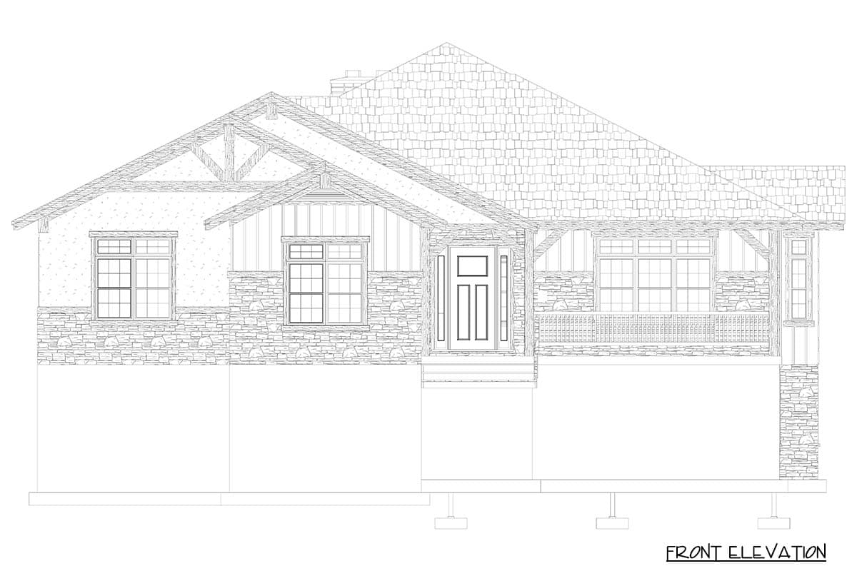 Plan 61732UT: Rustic Mountain House Plan with 4 Bedrooms and 3-Car Garage - Image #22 - Mountain, Rustic