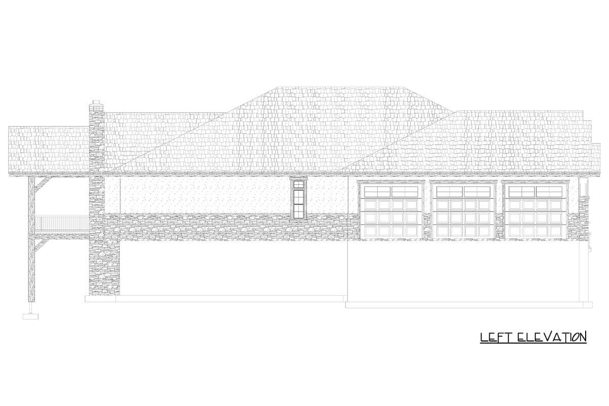 Plan 61732UT: Rustic Mountain House Plan with 4 Bedrooms and 3-Car Garage - Image #23 - Mountain, Rustic