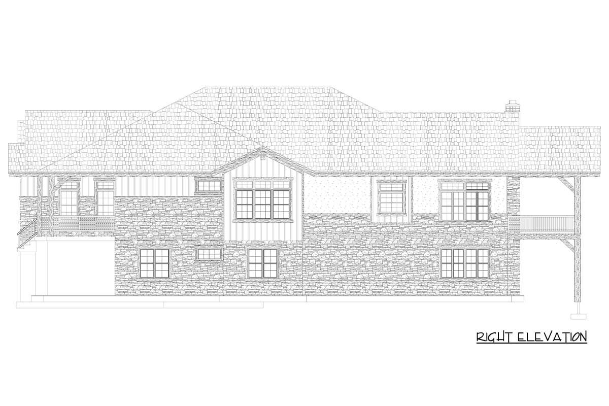 Plan 61732UT: Rustic Mountain House Plan with 4 Bedrooms and 3-Car Garage - Image #25 - Mountain, Rustic