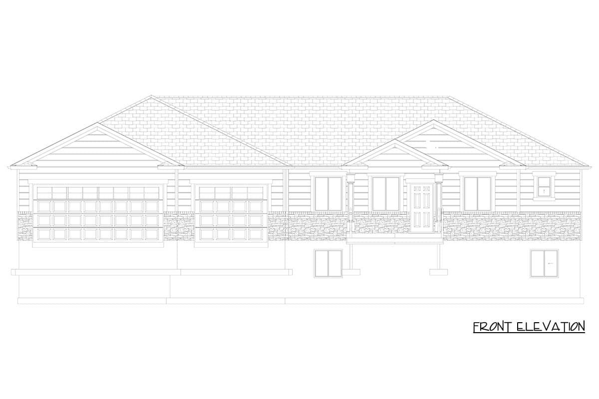 Plan 61733UT: Two Bedroom Craftsman Ranch House Plan with Spacious Three Car Garage - Image #19 - Craftsman, Ranch, Traditional