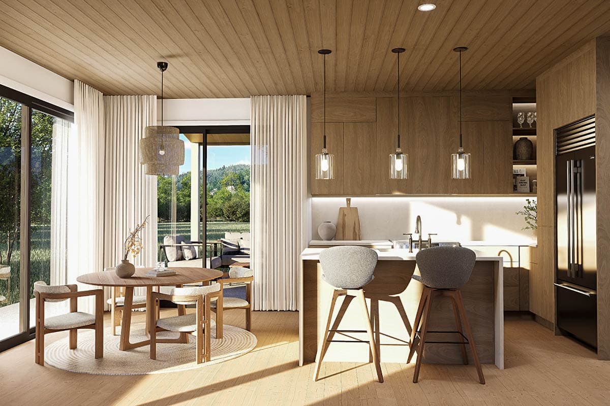 Plan 22741DR: Scandinavian Cottage House Plan with 3 Bedrooms and Open Concept Living - Image #7 - Contemporary, Cottage, Mid Century Modern, Scandinavian