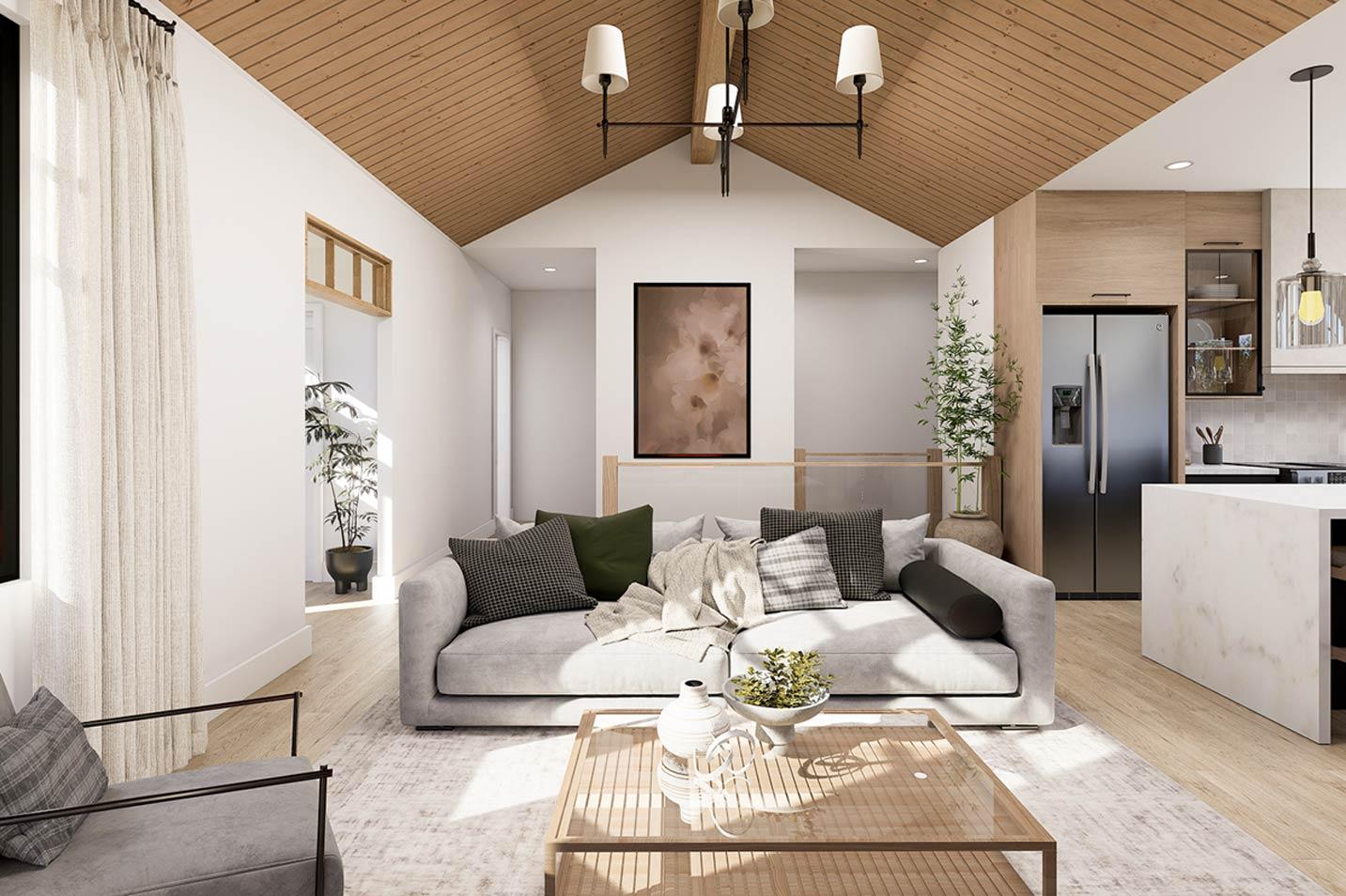Plan 22746DR: Modern New American House Plan with Three Bedrooms and Cathedral Ceilings - Image #5 - European, Modern, New American, Ranch, Transitional