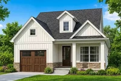 Three Bedroom House Plan with Main Level Master Suite and Office