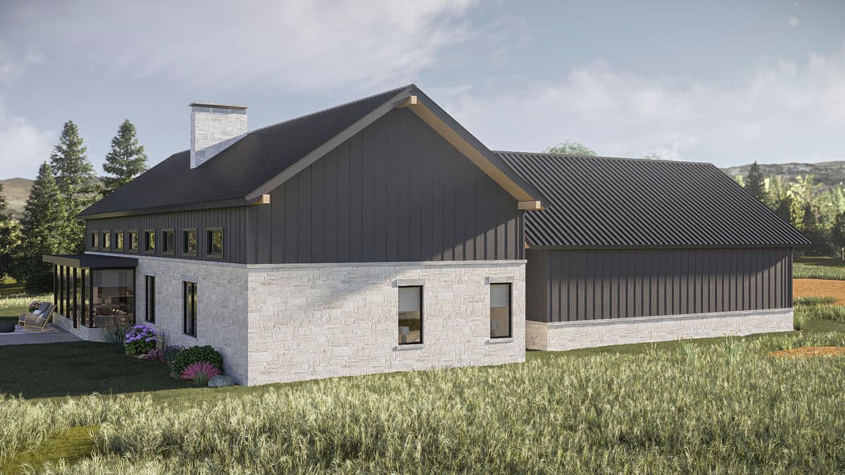 Plan 623605DJ: Barndominium House Plan: 2,572 Sq Ft, 3 Beds, 2 Baths, 4-Car Garage - Image #8 - Barndominium, Contemporary, New American