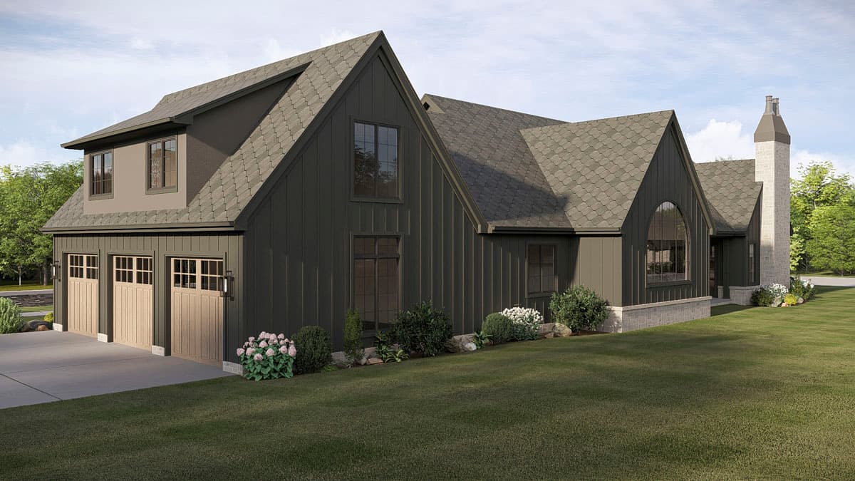 Plan 623606DJ: Elegant Transitional House Plan with 4 Bedrooms and 3-Car Garage - Image #7 - Transitional