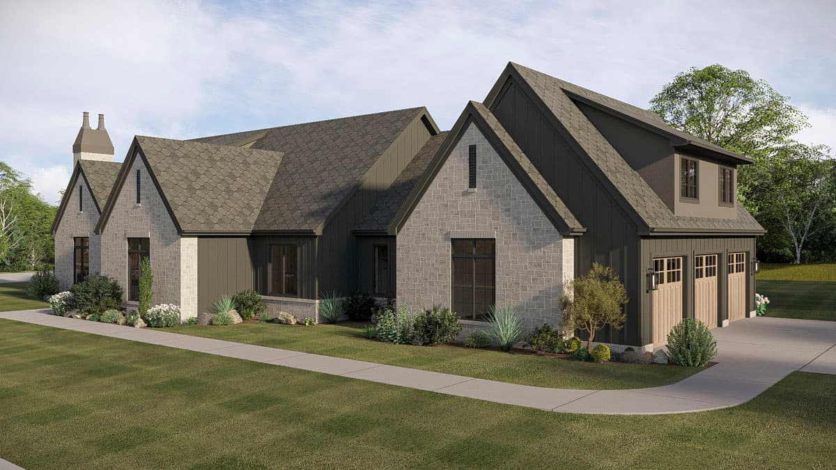 Plan 623606DJ: Elegant Transitional House Plan with 4 Bedrooms and 3-Car Garage - Image #8 - Transitional