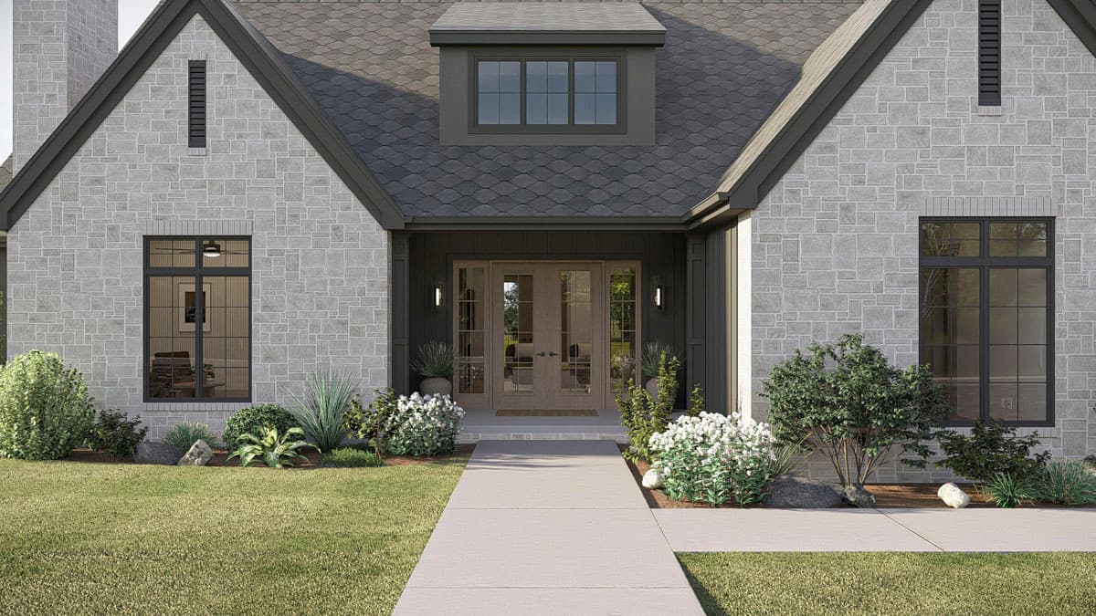 Plan 623606DJ: Elegant Transitional House Plan with 4 Bedrooms and 3-Car Garage - Image #9 - Transitional