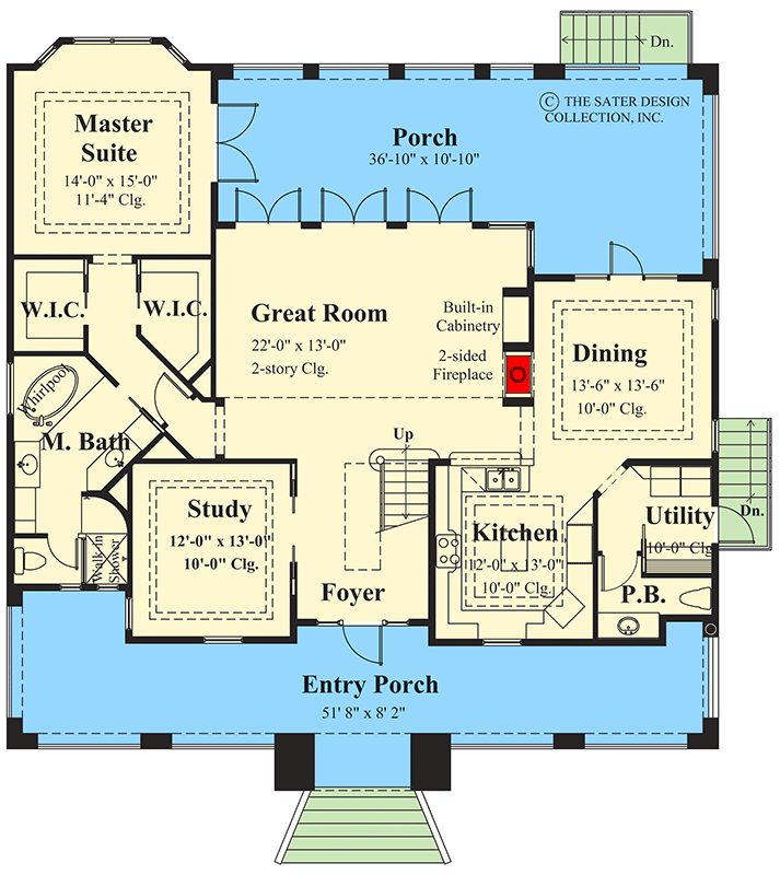 Plan 340146STR: Rustic Mountain House Plan with 3 Bedrooms and Open Great Room - Floor Plan - Main Level - Bungalow, Cottage, Mountain, Rustic