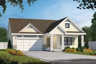 Charming Craftsman House Plan with 2 Bedrooms and 451 Sq Ft Garage
