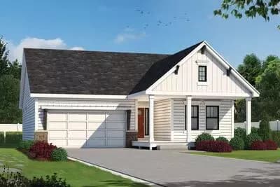 Craftsman House Plan with 2 Beds and Main Level Living