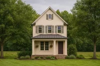 Two-Story Cottage House Plan with Efficient Layout