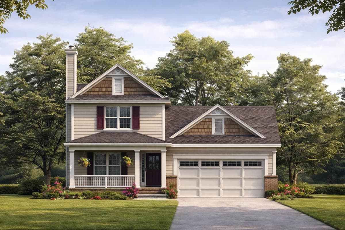 Plan image - 42737DB: Craftsman House Plan with 3 Bedrooms Den and 2-Car Garage