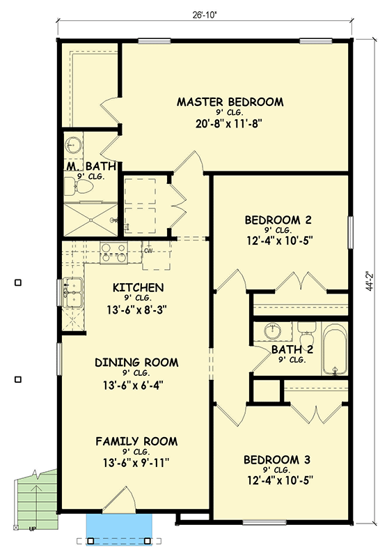 Plan 100367GHR: Six Bedroom Modern Farmhouse House Duplex Plan with Dual Living Levels - Floor Plan - Main Level - Country, Modern Farmhouse, Traditional