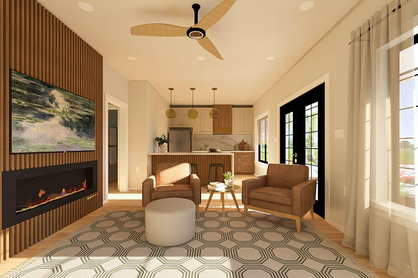 Plan 67851MG: Modern Farmhouse Studio House Plan with Large Covered Front Porch - Image #10 - Country, Craftsman, Modern Farmhouse
