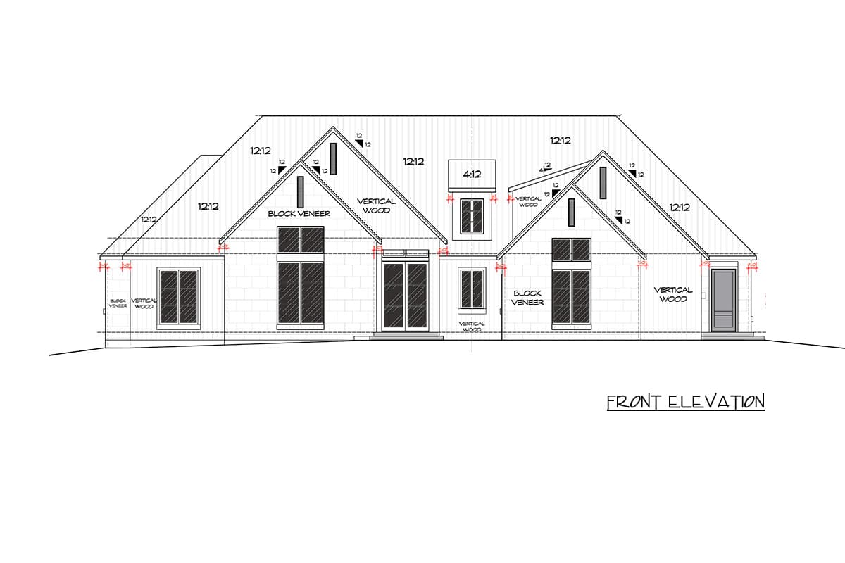 Plan 820014WSF: Coastal Contemporary 4 Bedroom House Plan with Vaulted Great Room - Image #10 - Coastal Contemporary, Contemporary, Farmhouse, Transitional