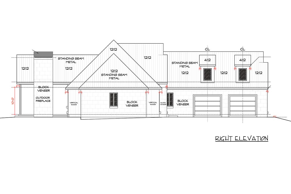 Plan 820014WSF: Coastal Contemporary 4 Bedroom House Plan with Vaulted Great Room - Image #13 - Coastal Contemporary, Contemporary, Farmhouse, Transitional