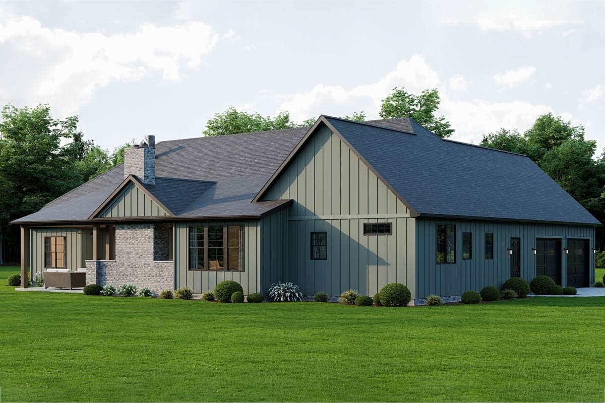 Plan 911066JVD: Modern New American House Plan with 2 or 3 Beds and Grand Outdoor Spaces - Image #6 - Country, Craftsman, New American, Ranch, Transitional