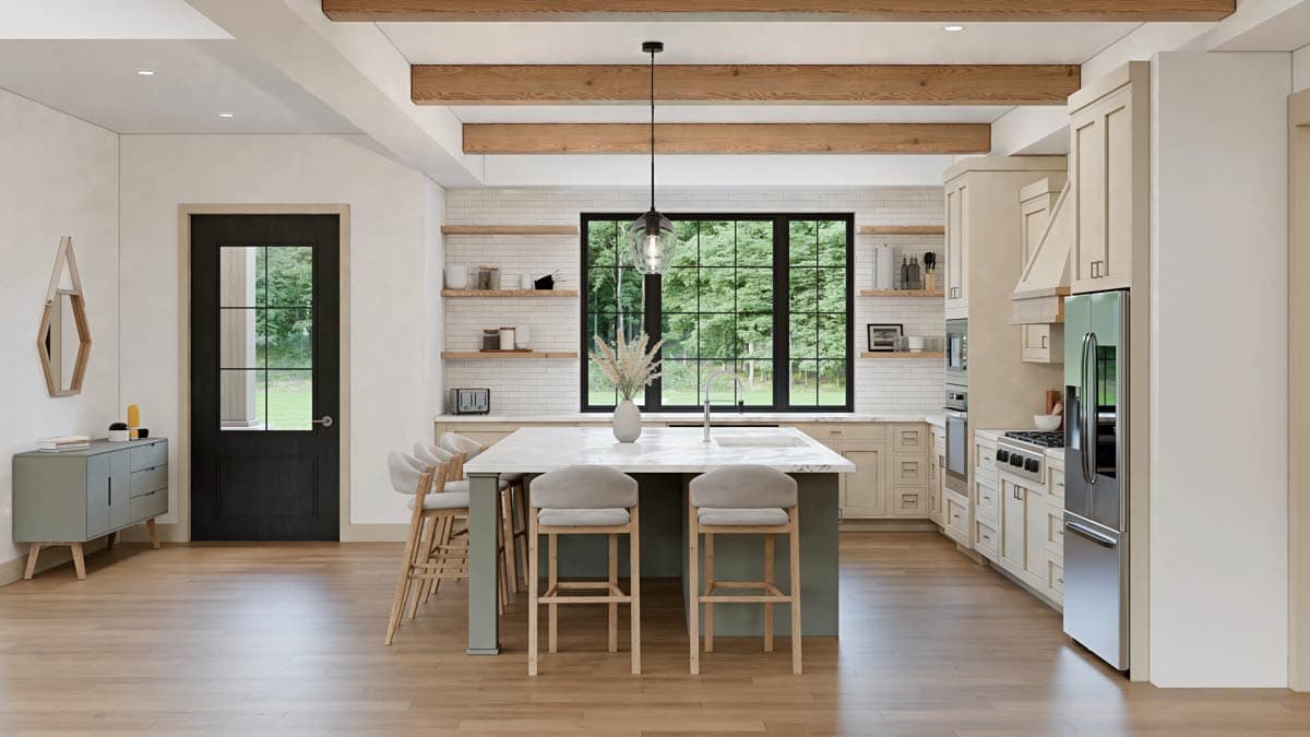 Plan 911066JVD: Modern New American House Plan with 2 or 3 Beds and Grand Outdoor Spaces - Image #12 - Country, Craftsman, New American, Ranch, Transitional