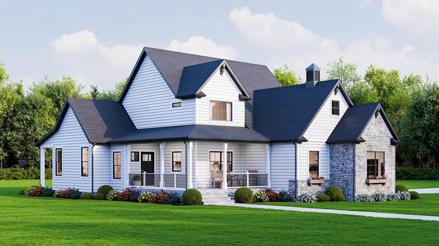 Plan 911067JVD: Craftsman Farmhouse Plan with 4 Bedrooms and 3-Car Garage - Image #7 - Craftsman, Farmhouse, Modern Farmhouse, Southern, Traditional
