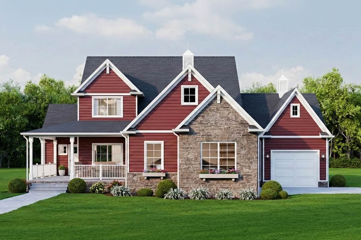 Plan 911067JVD: Craftsman Farmhouse Plan with 4 Bedrooms and 3-Car Garage - Image #22 - Craftsman, Farmhouse, Modern Farmhouse, Southern, Traditional