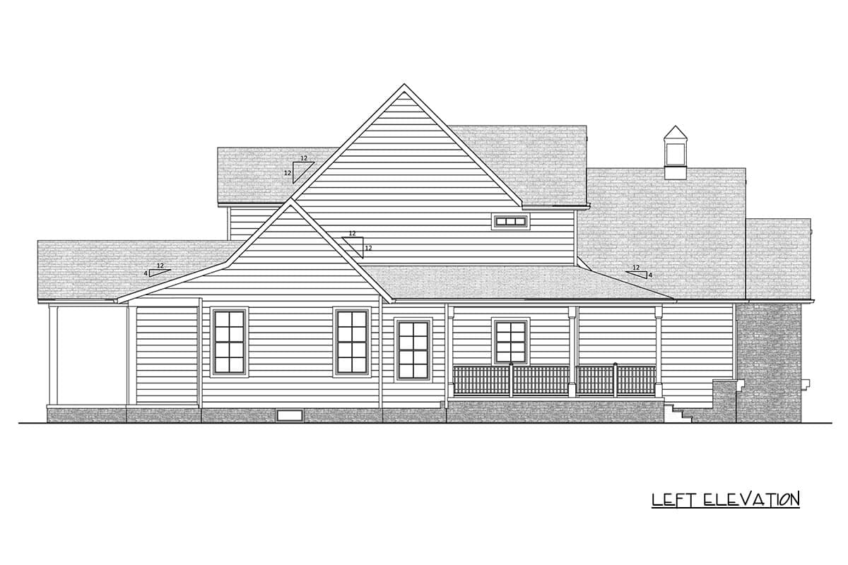 Plan 911067JVD: Craftsman Farmhouse Plan with 4 Bedrooms and 3-Car Garage - Image #24 - Craftsman, Farmhouse, Modern Farmhouse, Southern, Traditional