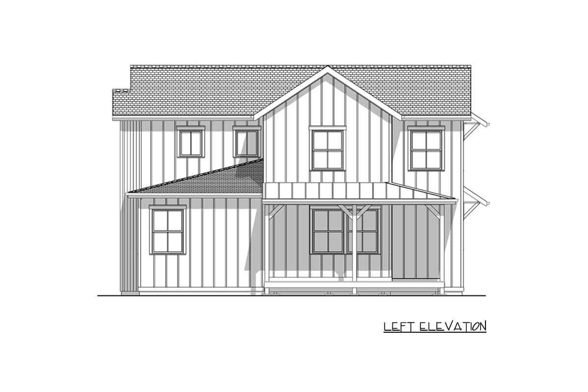Plan 180023VNW: Modern Farmhouse House Plan with 3 Beds and Wrap-Around Porch - Image #7 - Country, Modern Farmhouse