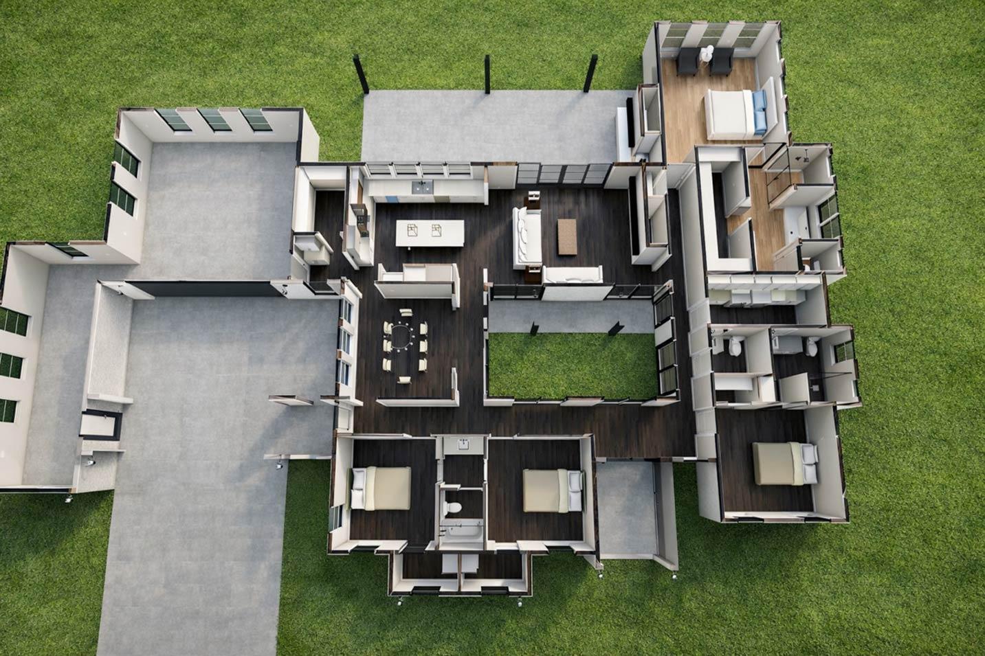 Plan 150015HRP: Mediterranean Spanish House Plan with 4 Beds and Large Workshop - Image #6 - Mediterranean, Spanish