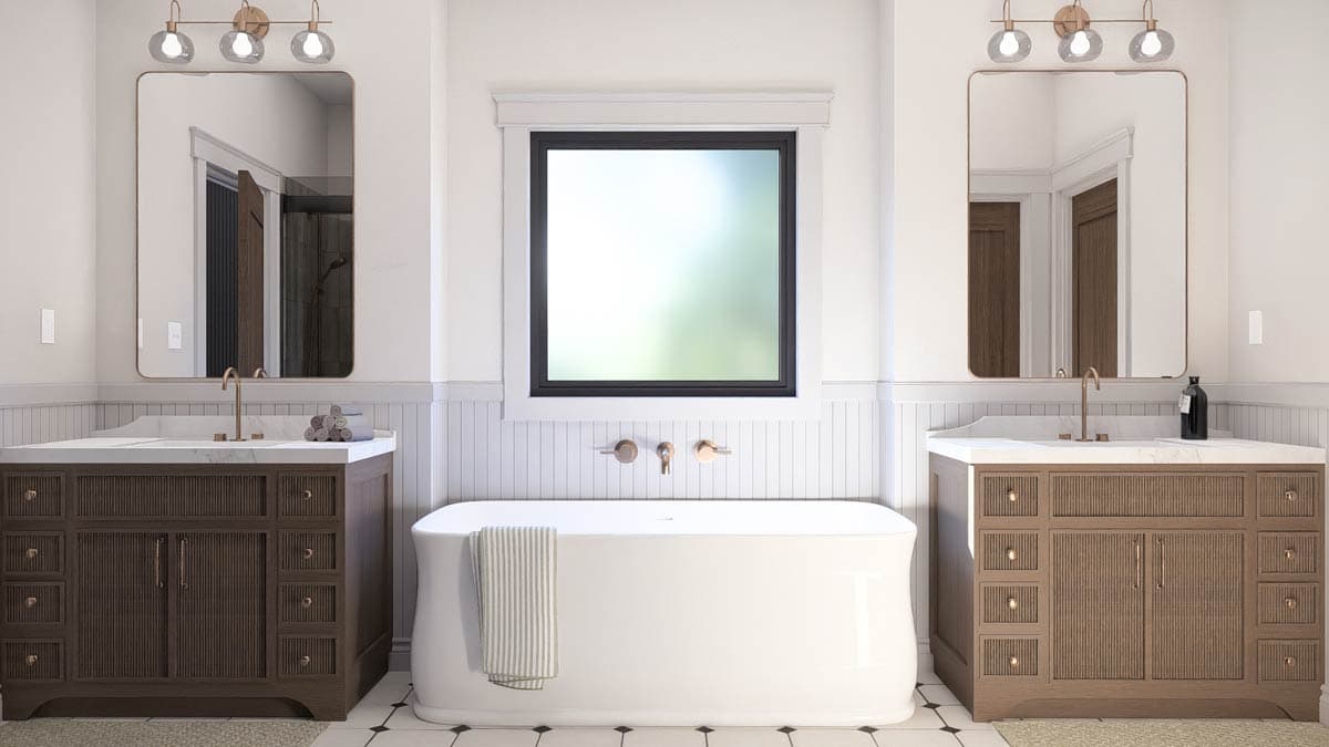 Plan 623611DJ: Charming European Cottage House Plan with 3 Bedrooms and 2-Car Garage - Image #17 - Cottage, European, Tudor